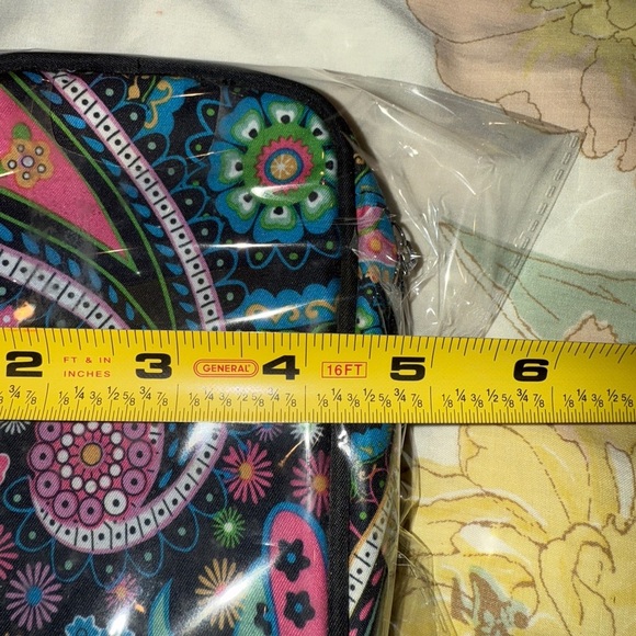 Charm 14 Colorful Paisley Crossbody Bag with clear pocket for phone - Picture 9 of 10